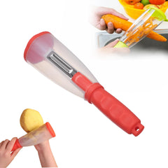 Multifunctional peeler with storage box, veggie fruit peeler, 3-in-1