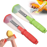 Multifunctional peeler with storage box, veggie fruit peeler, 3-in-1