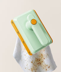 Eimula Mini Portable Mop,Lazy HandWash-Free Cleaning Mop,Self-Squeeze Portable Mini Mop, Wet Dry Mop for Bathroom Kitchen Desktop Car Glass(2 Replaceable Wipes)