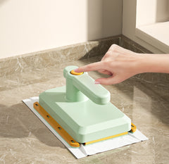 Eimula Mini Portable Mop,Lazy HandWash-Free Cleaning Mop,Self-Squeeze Portable Mini Mop, Wet Dry Mop for Bathroom Kitchen Desktop Car Glass(2 Replaceable Wipes)