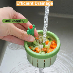 Eimula Kitchen Sink Strainer(4PCS),Multi-Functional Home Use Plug Hole Cover, Kitchen Waste Collector Filter Cactus