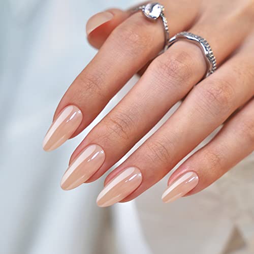 White Press On Nails Short - BTArtbox Supremely Fit & Natural Soft Gel Press on Nails Almond