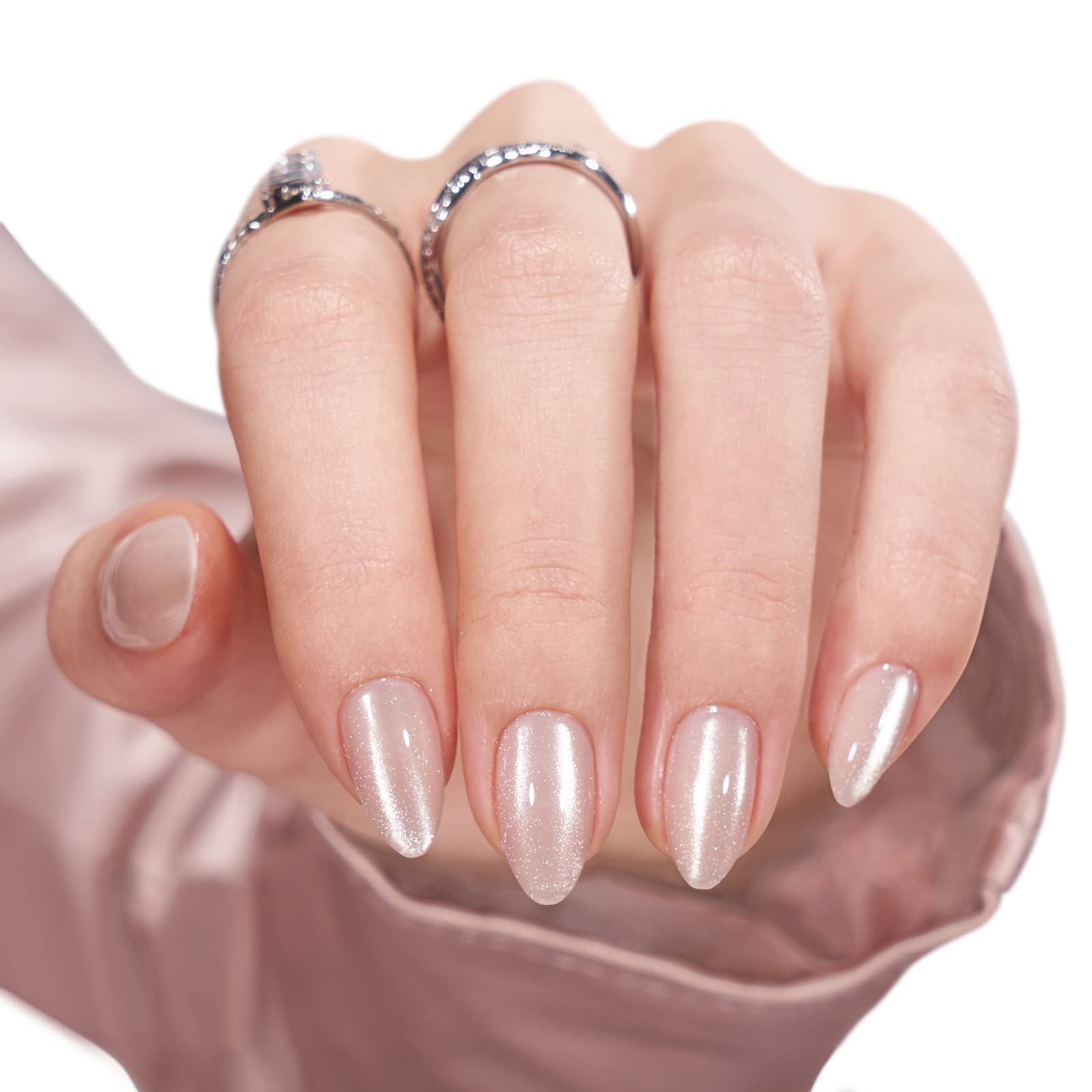 White Press On Nails Short - BTArtbox Supremely Fit & Natural Soft Gel Press on Nails Almond