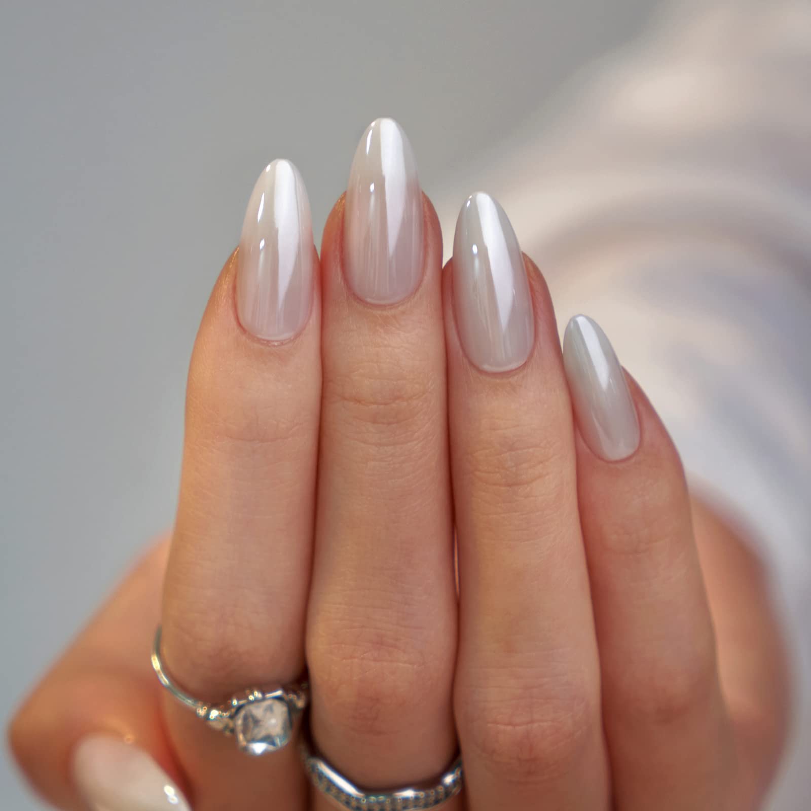 White Press On Nails Short - BTArtbox Supremely Fit & Natural Soft Gel Press on Nails Almond