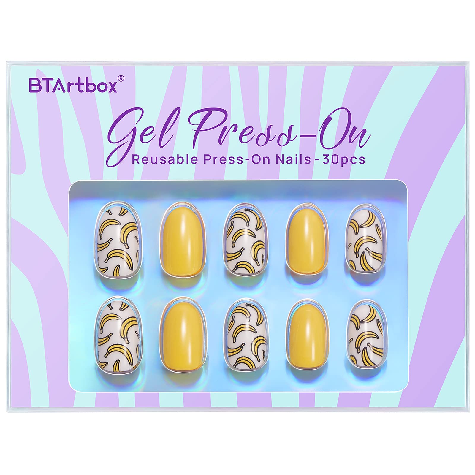 White Press On Nails Short - BTArtbox Supremely Fit & Natural Soft Gel Press on Nails Almond